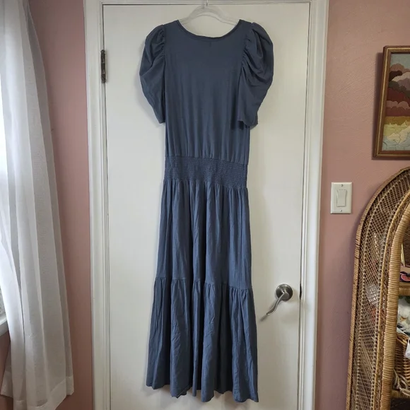 NATION LTD Blue Thea Sweetheart Tiered Dress Size Medium - Picture 3 of 5